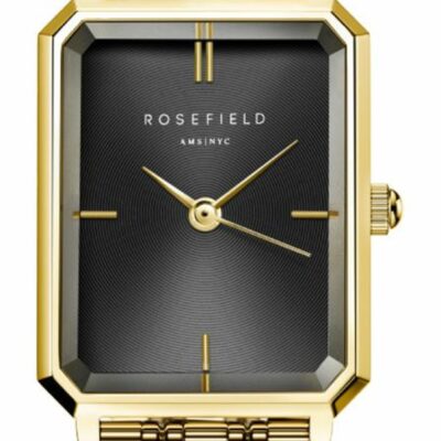 Kellot Rosefield  | Rosefield The Octagon Xs Black Sunray Steel Gold Obgsg-O61